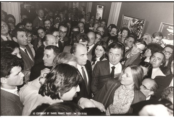 21st President of<br />France François Mitterrand at<br />Galerie Taménaga France