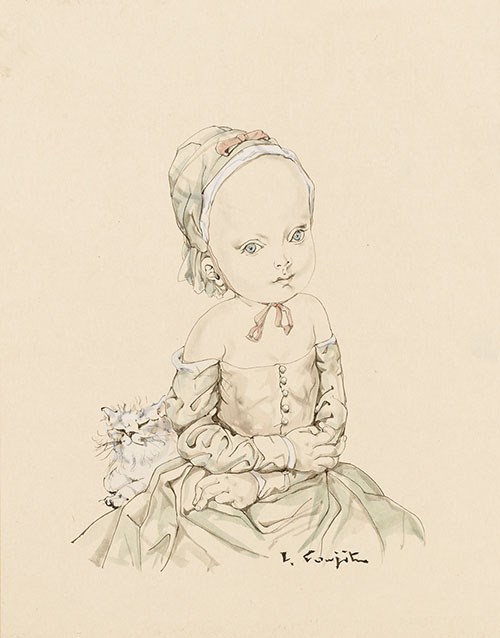 藤田嗣治、「Portrait de Mademoiselle Frank」