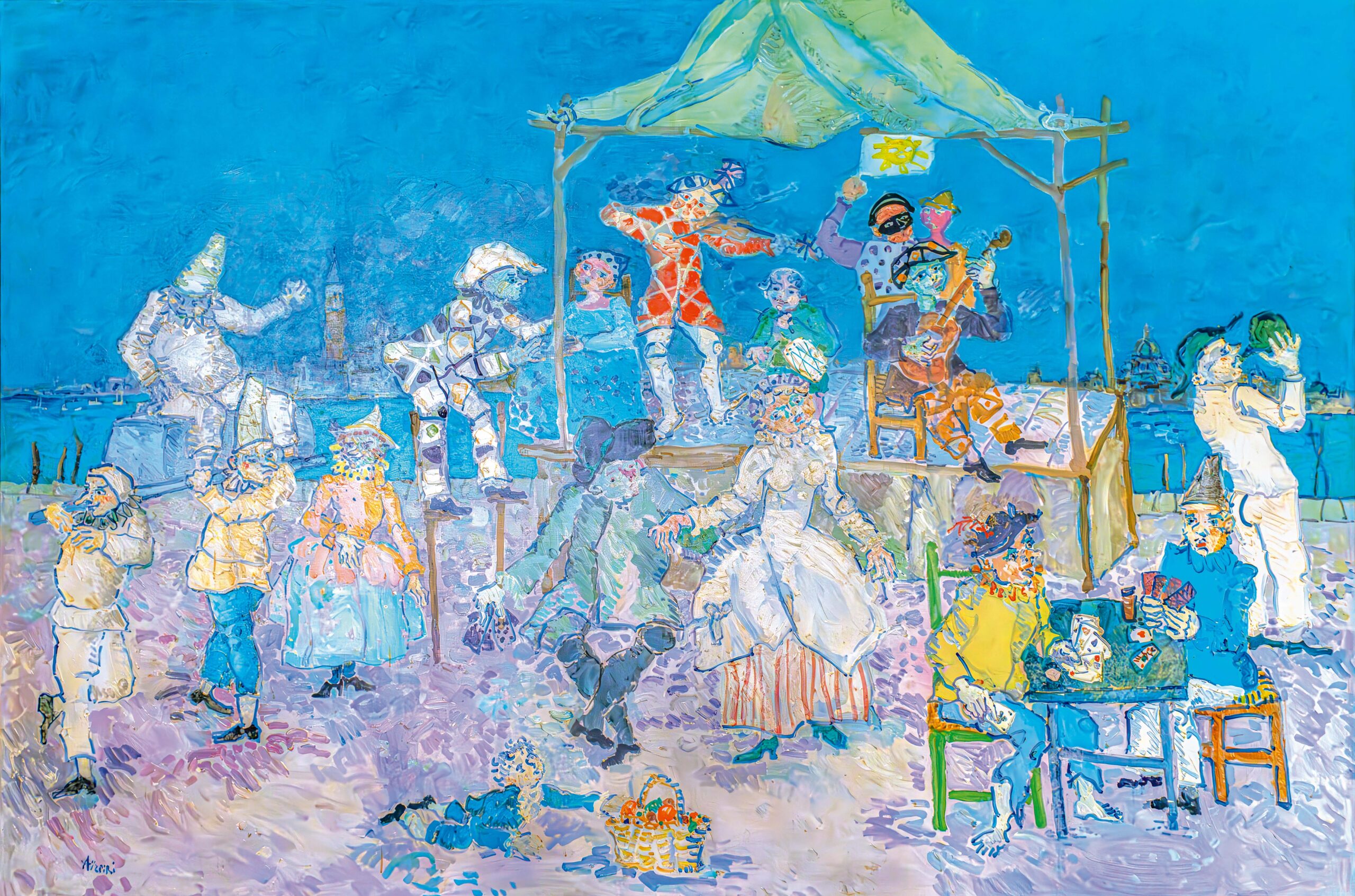 ポール・アイズピリ、風景（Ⅰ）、希少画集画、新品額付 ポール・アイズピリ、緑色のバックの花、希少な額装用画集より